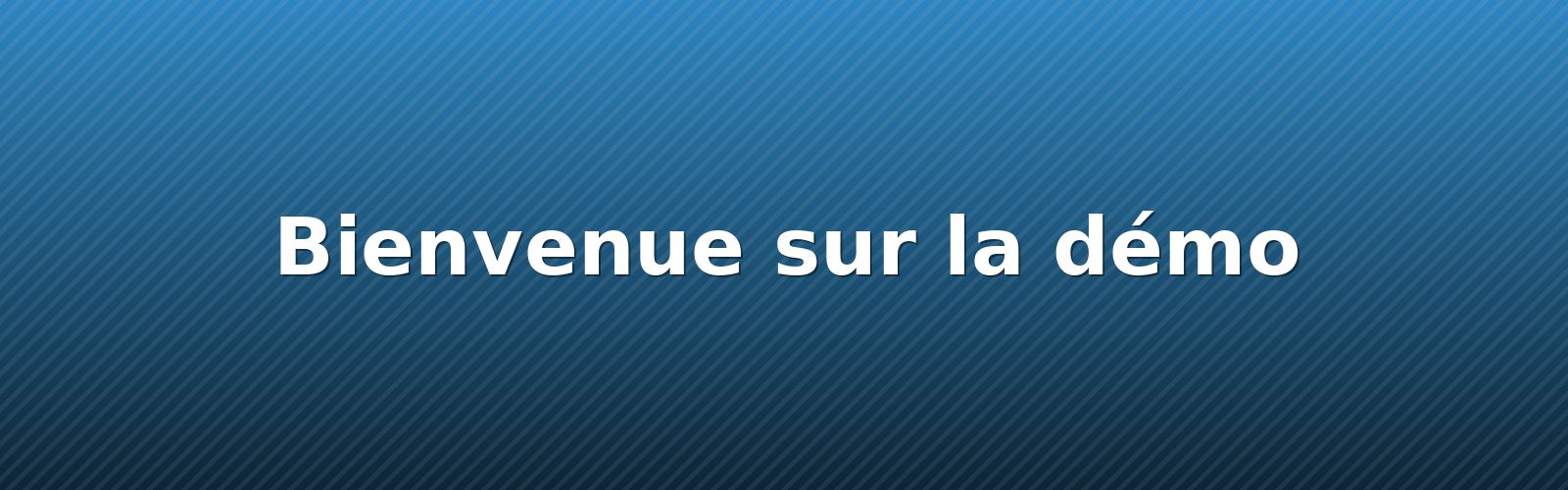 Bienvenue sur la démo